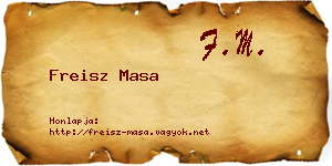 Freisz Masa névjegykártya